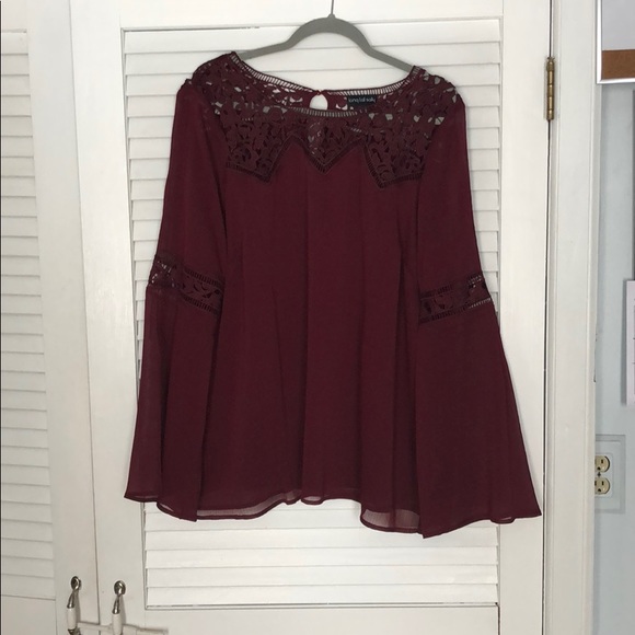 long tall sally Tops - Long Tall Sally Sheer Boho Top Size 12